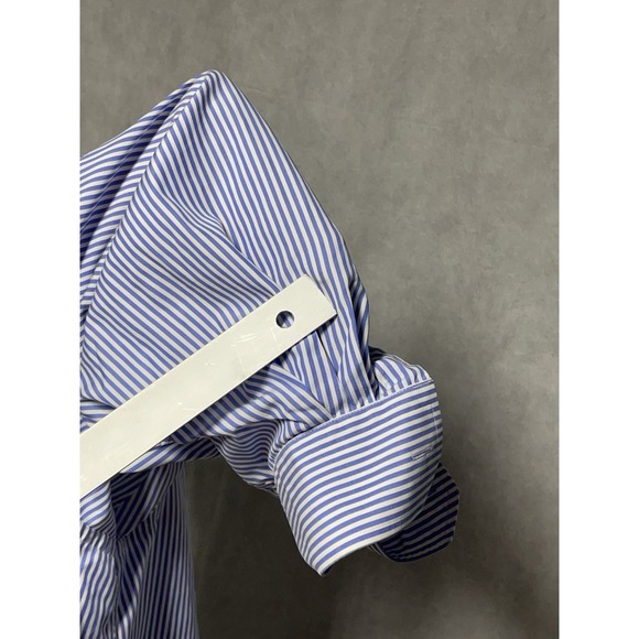 Eton Shirt Men 20 (51) Blue Stripe Dress Made to Measure Old Money Academia Luxe - Picture 7 of 7